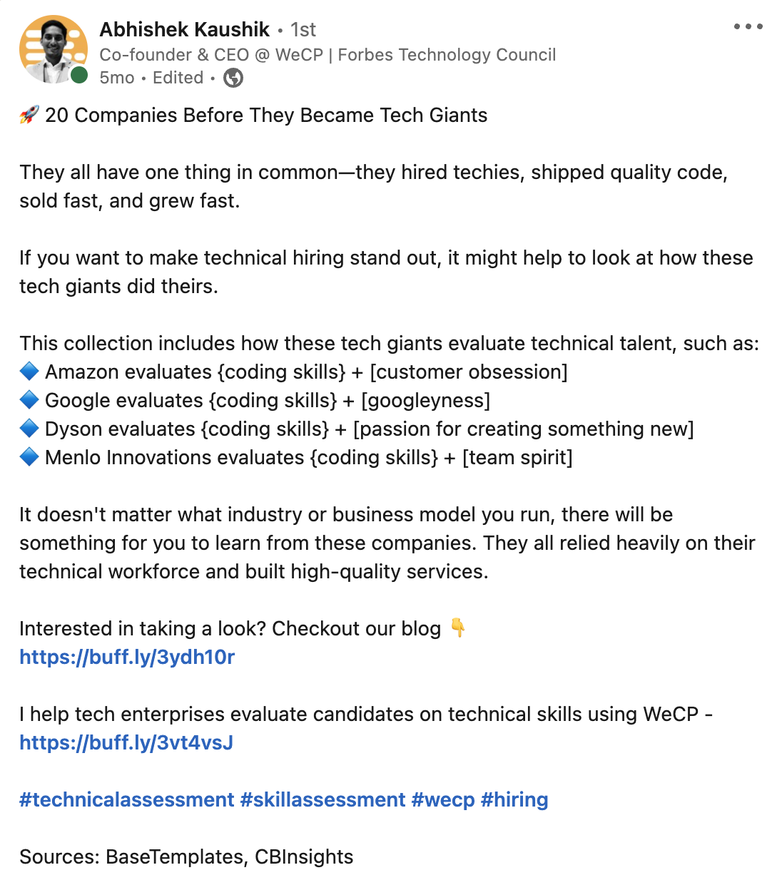 20 Companies before they became tech giants